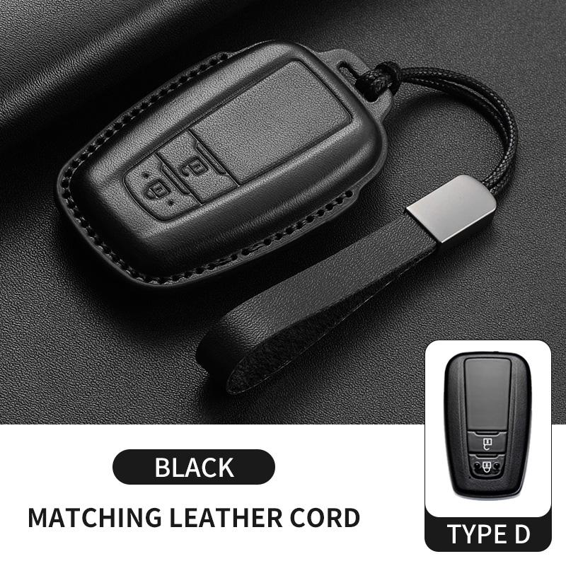 New Leather Car Remote Key Case Cover Shell for Toyota Prius Camry Corolla Avalon CHR RAV4 Land Cruiser Prado Keyless Key Fob