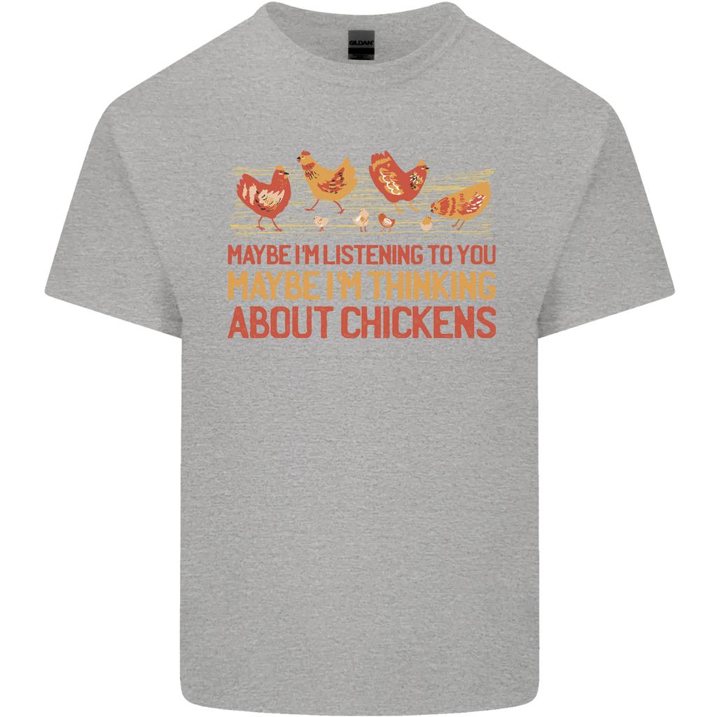 Thinking About Chickens Funny Farm Farmer Unisexs Light Cotton TShirt