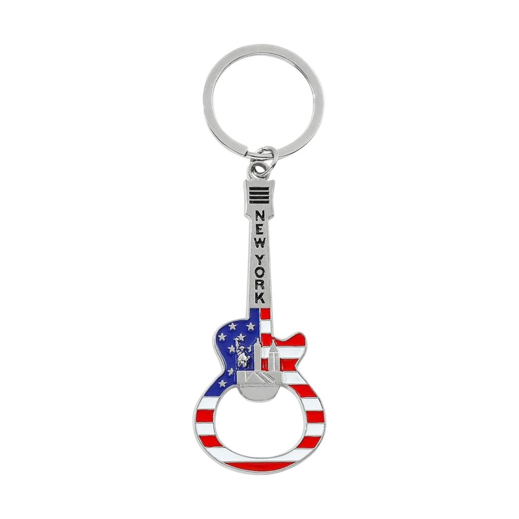 Independence Day-Themed Keychain: Flag, Cross, And Heart-Shaped Bottle Opener Alloy Pendant Charm