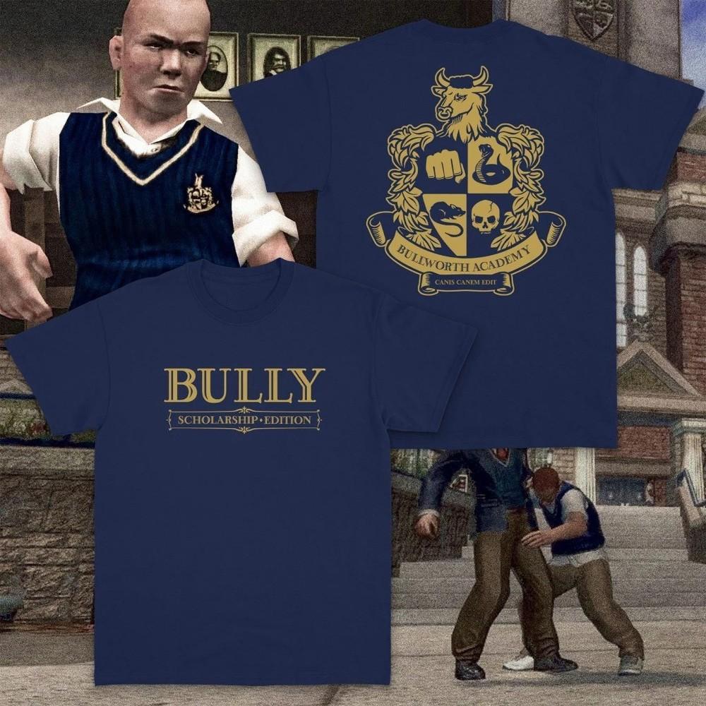 Футболка с принтом видеоигры Bully для PS2 PSP, унисекс, с коротким рукавом (двусторонний) Унисекс Футболка S-5XL L