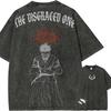 Sukuna The Disgraced One Tshirt Jujutsu Kaisen Tee Vintage Washed Oversized Retro Anime Harajuku Men Streetwear Graphic Clothes