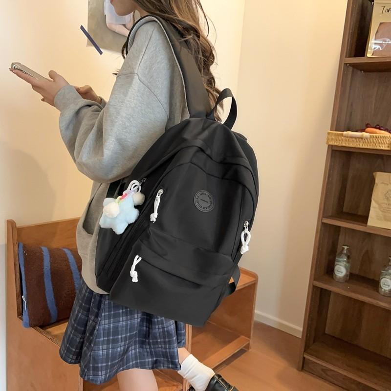 Five Star Pointed Pendant Bookbag Large Capacity Breathable Straps Bags School