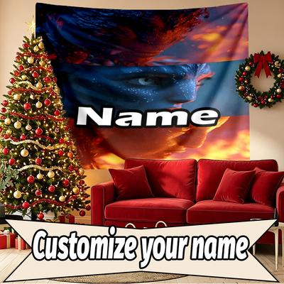 Custom Name Personalized Avatar Print Tapestry, Wall Art Decor, Bedroom, Dorm, Apartment, LivingRoom, Party Backdrop, Gift for Birthday