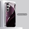 Dark Purple Flowing Light Pattern 2D Phone Case for Samsung S26 S25 S24 S23 S22 S21 S20 A56 A36 A16 - Glass Protective Cover