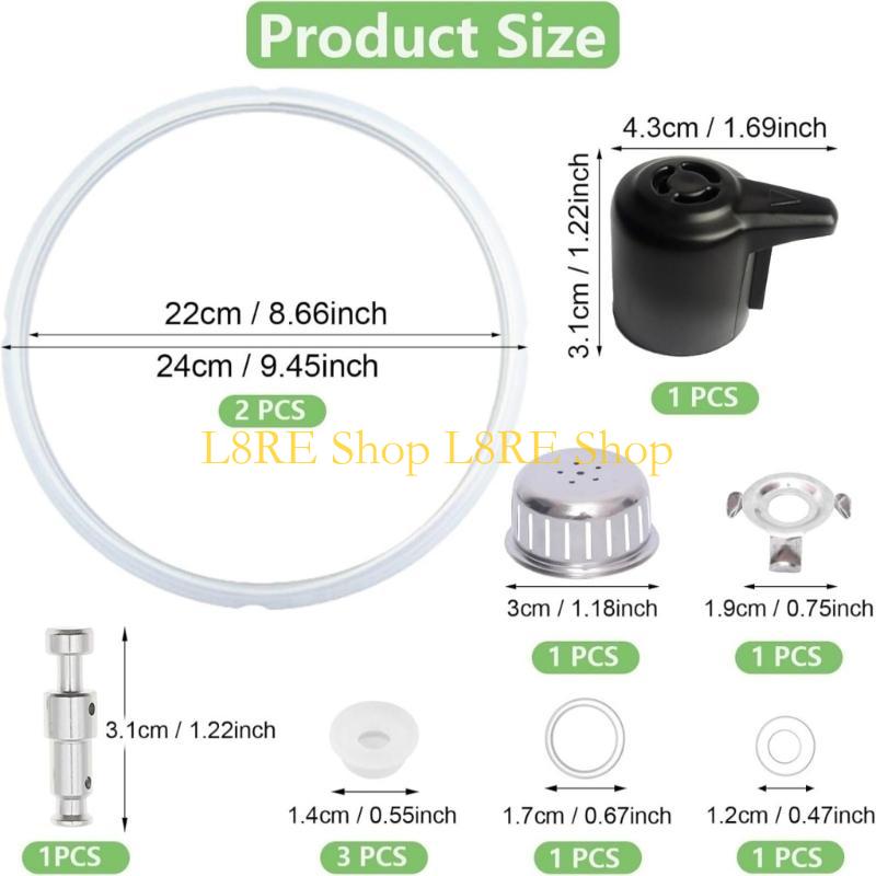L8RE Silicone Gasket Set Suitable for 5QT/6QT Models Ensures Efficient Pressure