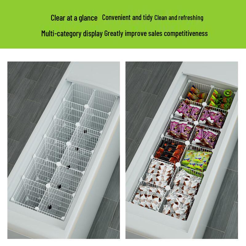 Shixun Gefrierschrank-Organizerkorb mit Trennwänden