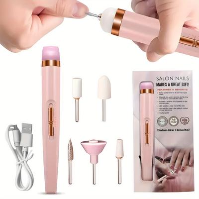 Elektryczna maszyna do polerowania paznokci, akumulatorowa, przenośna szlifierka do paznokci, niski poziom hałasu, profesjonalny zestaw do manicure i pedicure
