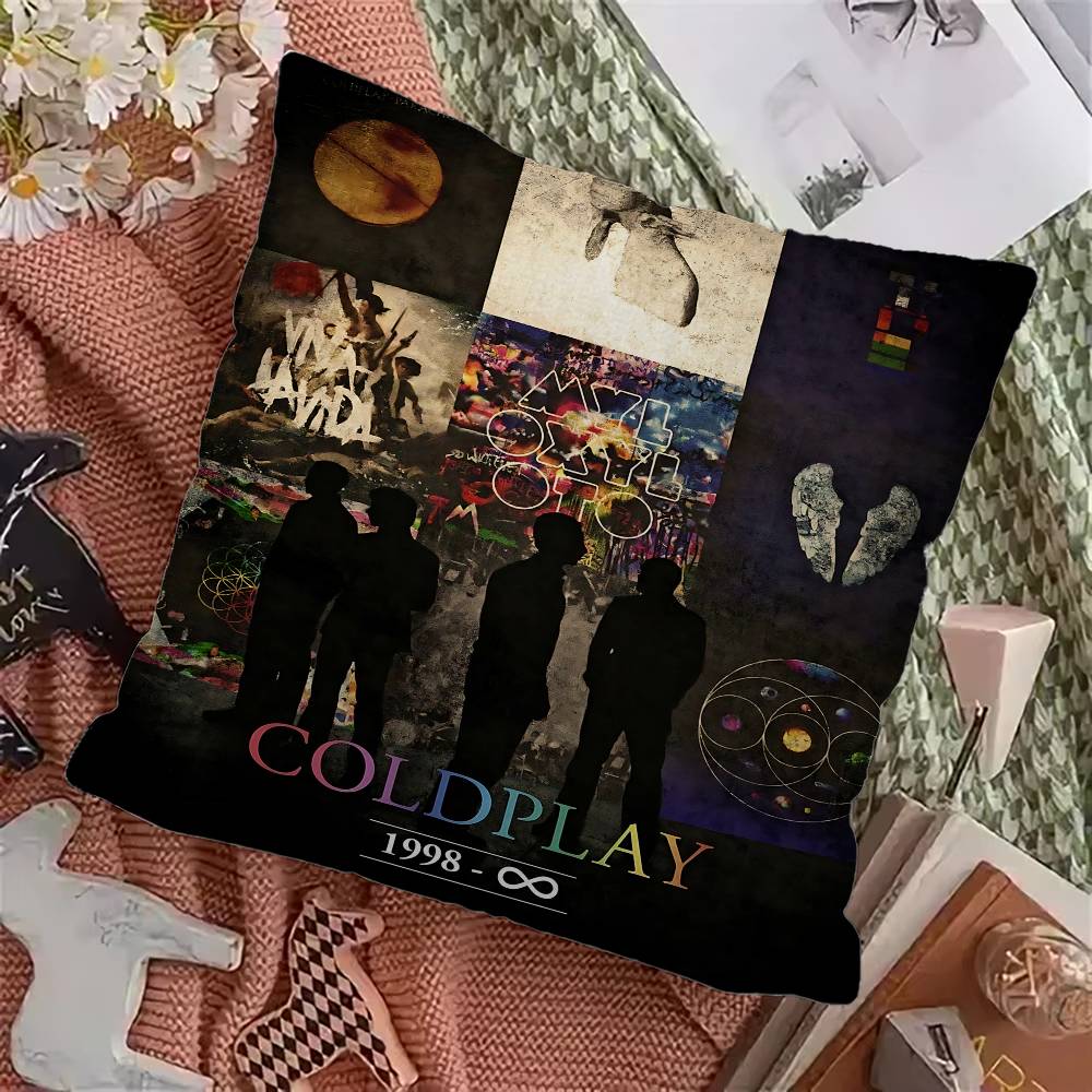 Band C-Coldplay Cushion Cover Inches Farmhouse Decor Home Throw Pillow Covers For Couch Decorations