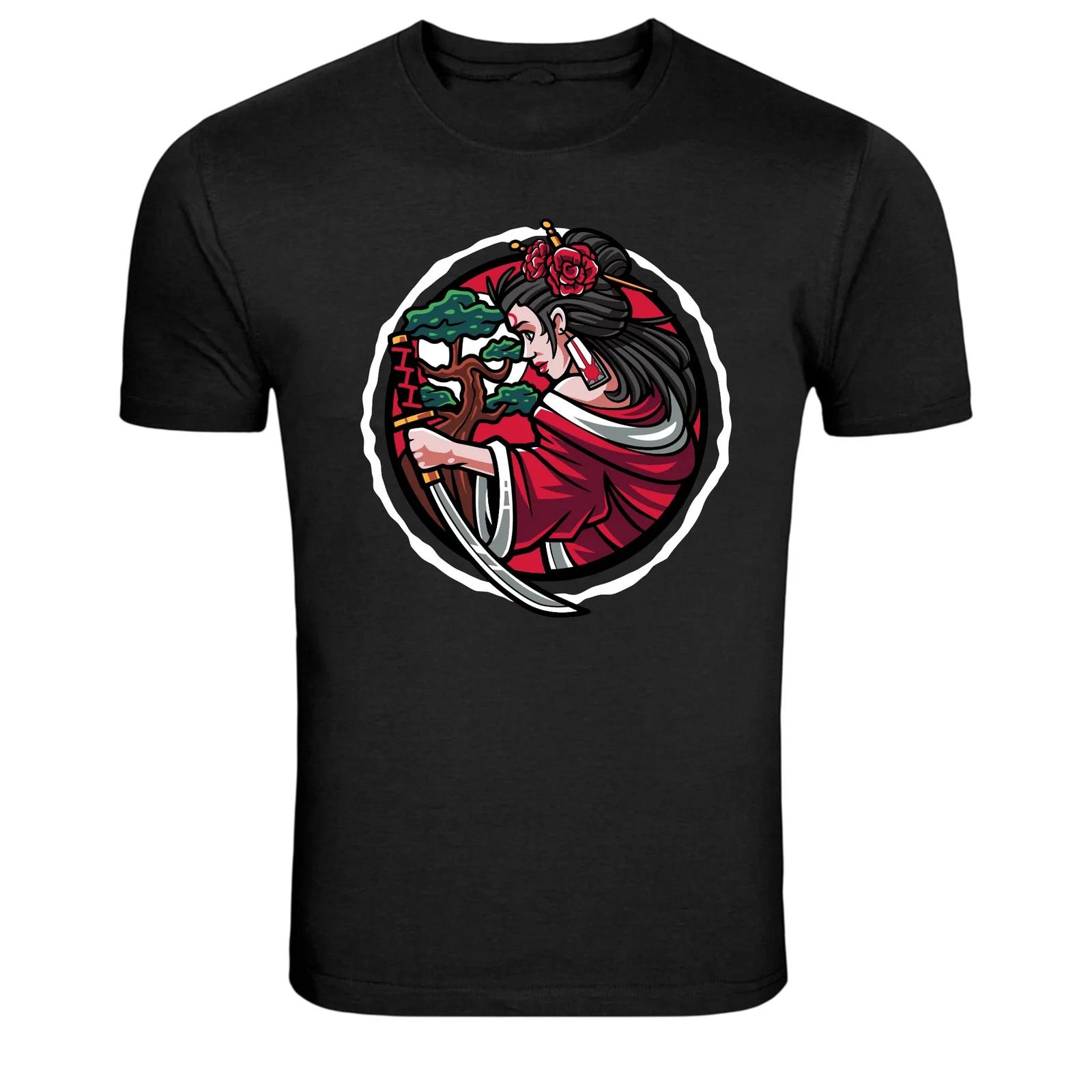 Snake Woman Samurai Skull Graphic T Shirt Dark Fantasy Tee XL