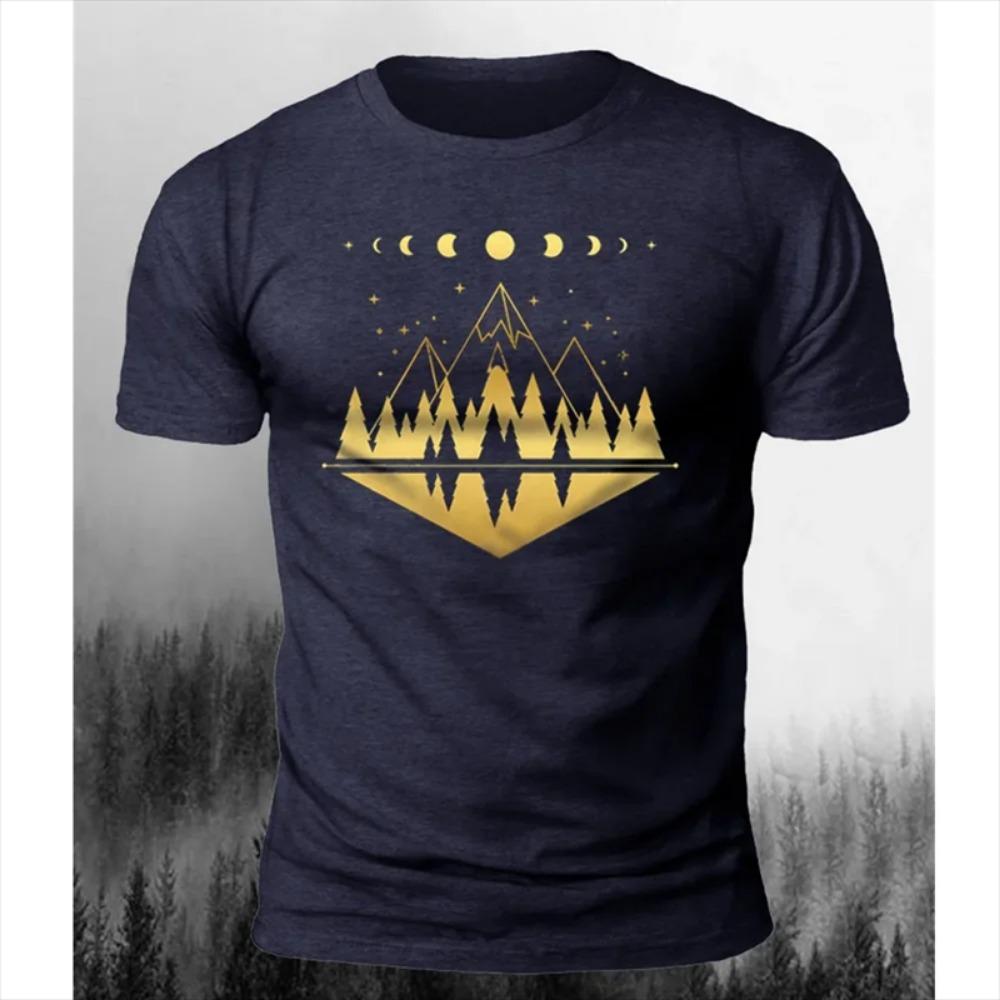 

Лето 2024, мужская футболка с горным узором, мужские футболки с 3D принтом, новые модные футболки, спортивная одежда, топы для спортзала, повседневная одежда Homme 4XL