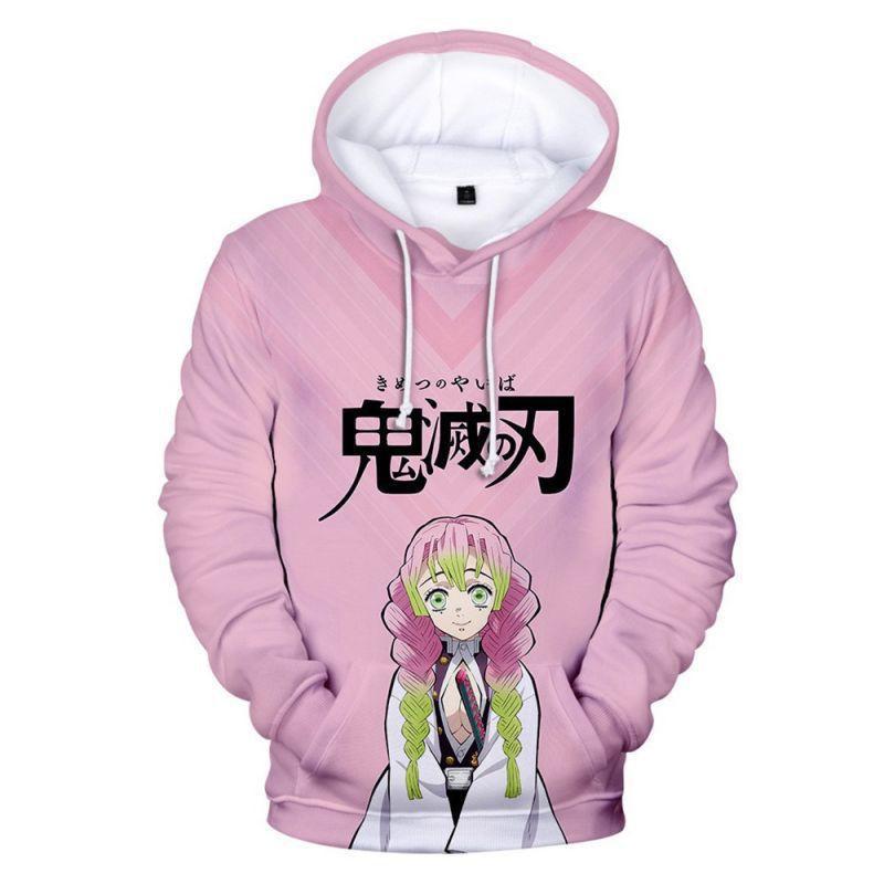 Unisex Anime-Inspired 3D Digital Print Hooded Sweatshirt Loose Fit Casual Streetwear