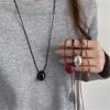 Trendy Long Wax Rope Necklace Adjustable Length Necklace Chic Designs Neck Chain Jewelry For Everyday Outfits