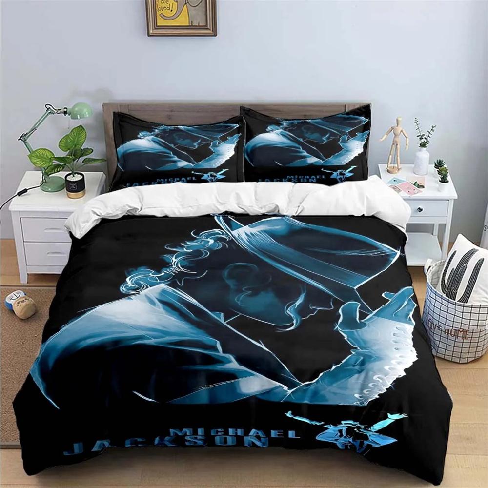 Exquisite Fashion M-Michael-Jackson Printing Bedding Set Duvet Cover Comforter Bed Youth Kids Girl Boys Birthday Gift