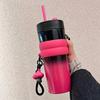 with Retractable Straw Insulated Cup 710ml Coffee Mug New Water Bottle  Outdoor Hiking
