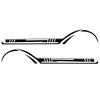 Diy Black 2Pcs Racing Sport Car Side Body Stripes Graphics Vinyl Decals Sticker