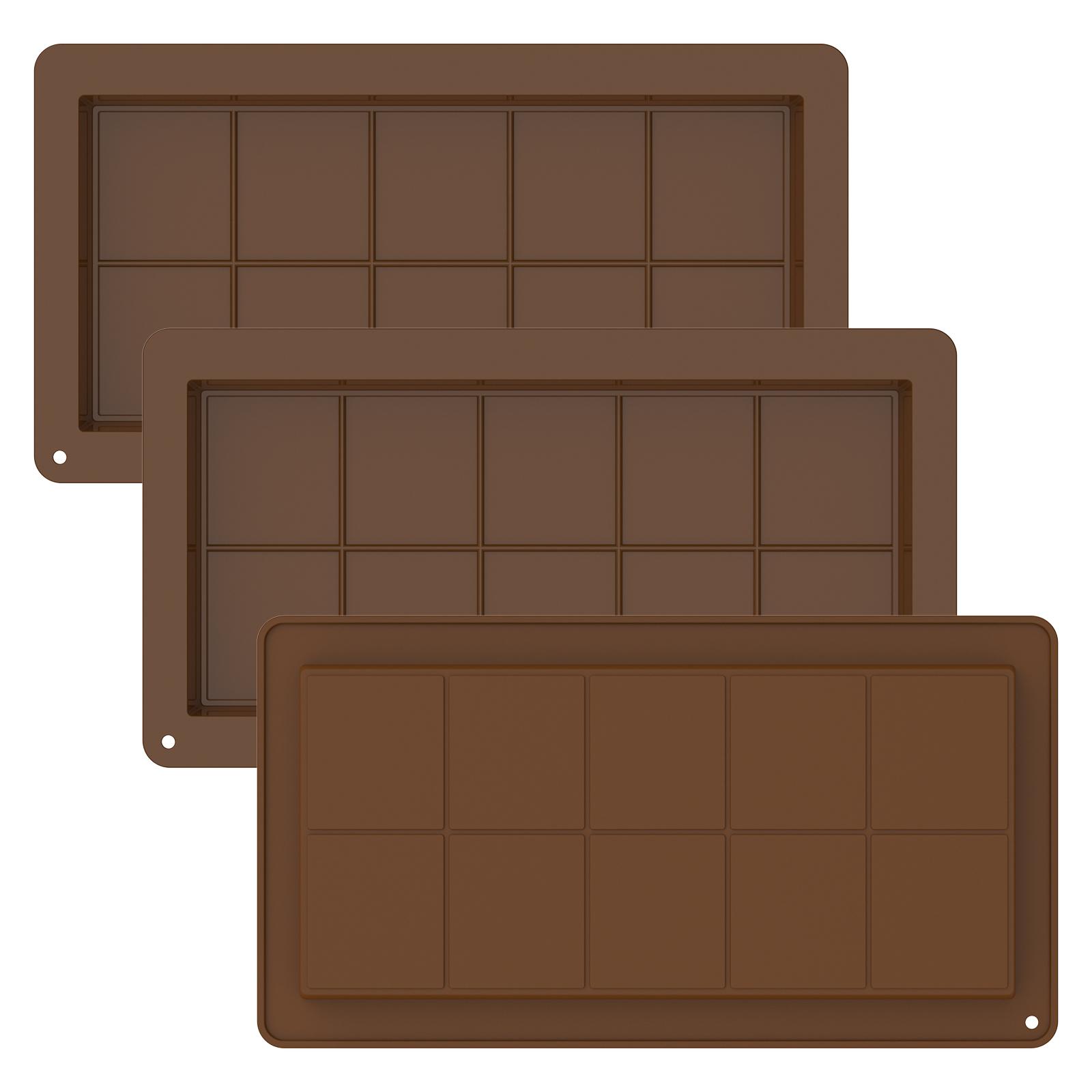 

Формы для шоколадных батончиков Большие силиконовые формы для шоколадных батончиков Многоразовый набор для изготовления снэп-батончиков Антипригарные формы для конфетных батончиков с разделителями