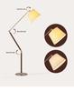 Second-Hand Wooden Floor Lamp for Living Room or Bedroom