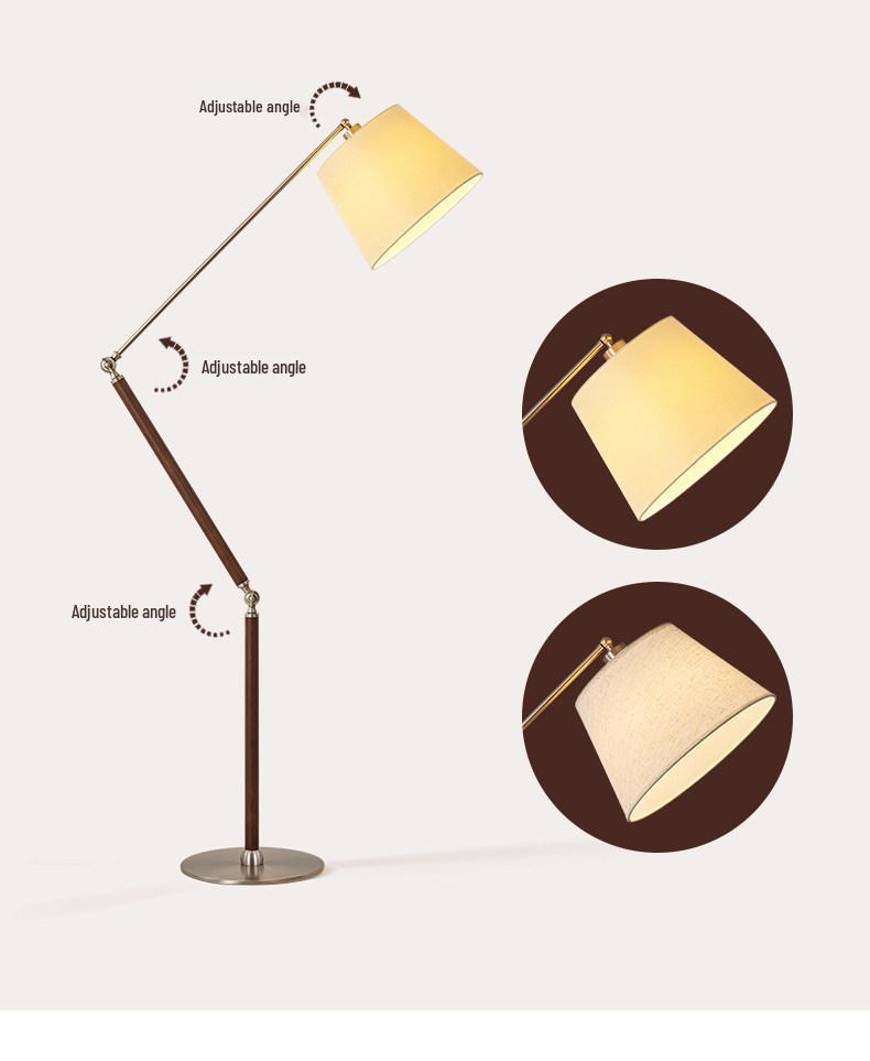 Second-Hand Wooden Floor Lamp for Living Room or Bedroom