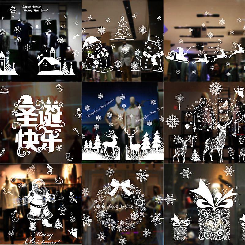 Timeless Design Removable Santa Claus Window Door Wall Sticker Vinyl Decal For Xmas Home Decor