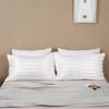 Envelope Closure Imitation Silk Satin Stripes Pillowcase Glossy Hotel Pillowcase  Guesthouse