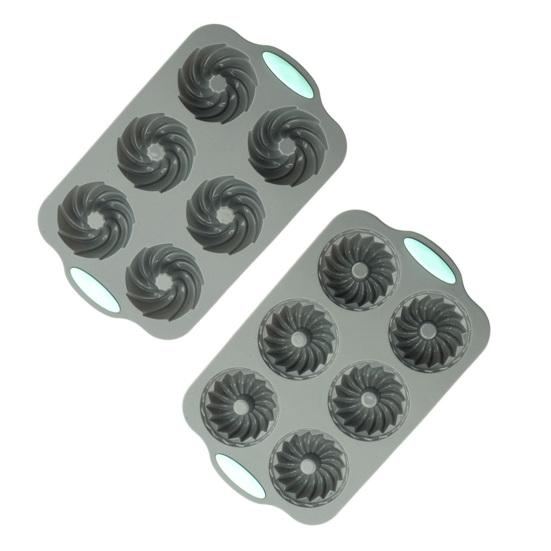 Yousheng Holiday Wreath Silicone Mold Heat-Resistant Baking Pan for Cakes Soap Ice Cubes Food Grade Easy Release Cupcake Maker