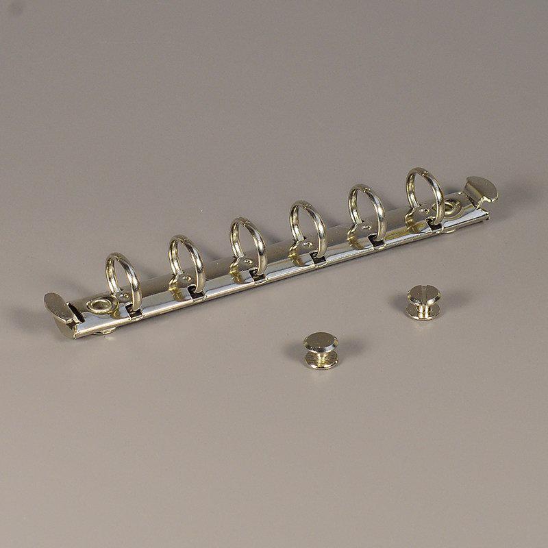 A7 6-Hole Loose-Leaf Planner with Detachable Metal Back Cover and O-Ring Binding Clip