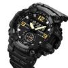 Skmei Men's Military Sport's Wristwatch Fashion Big Size Dial Quartz Analog Three Time Zone Male Led Waterproof Stop Watches