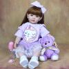 BZDOLL 60cm 24inch Princess Toddler Reborn Doll with Soft Vinyl Cloth Body and Long Hair, Lifelike Baby Girl Accompany Toy