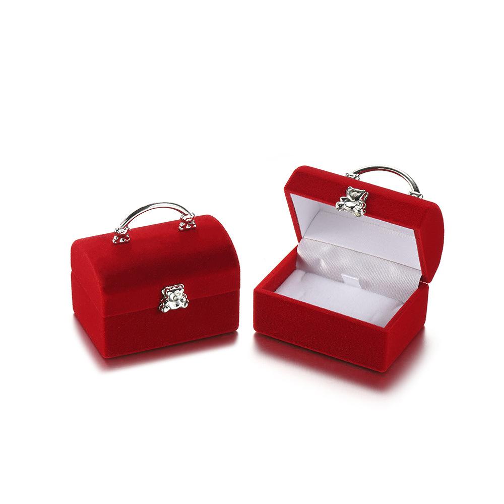 1 Piece Small Jewelry Box wedding Ring box Necklace Display Box Cute Bear Gift box Container Case for Jewelry Packaging