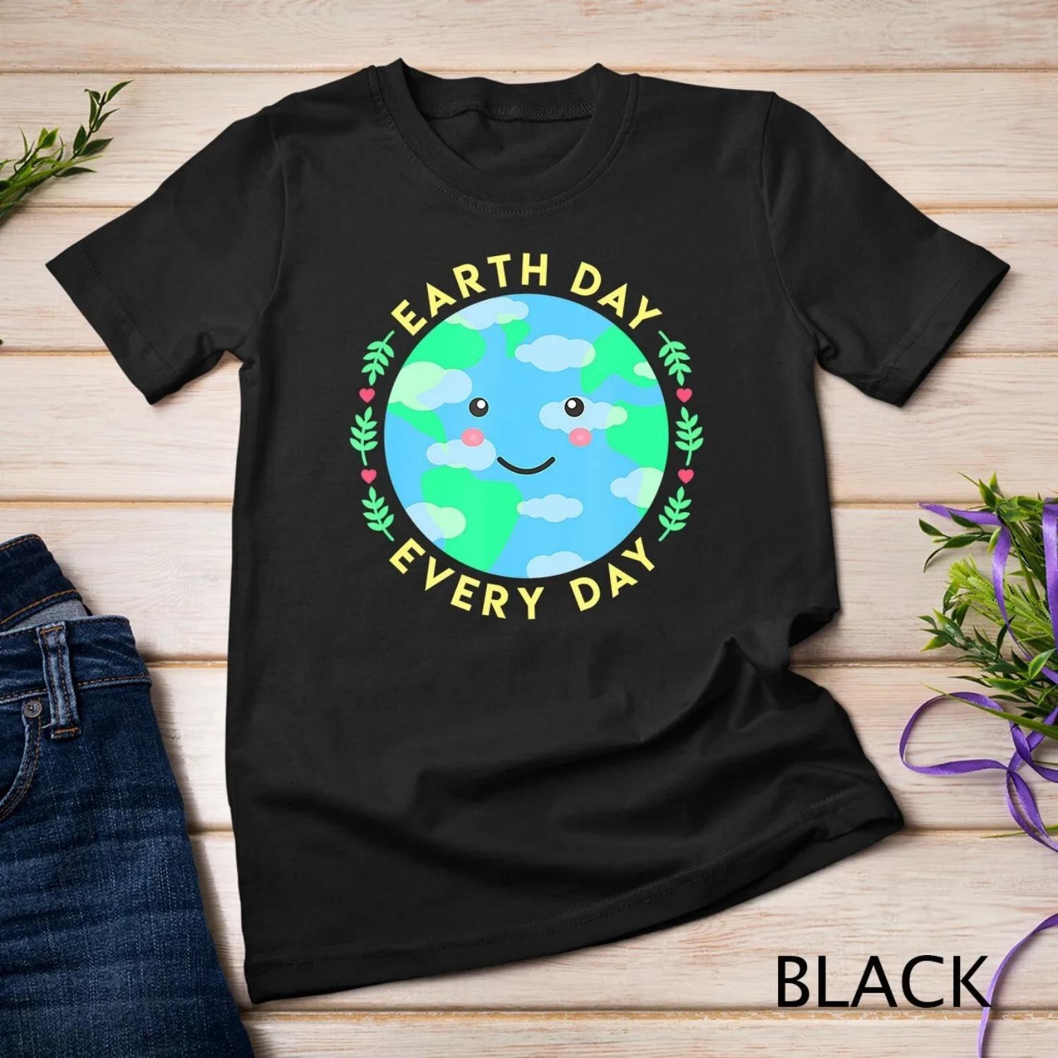Earth Day Every Love the Environment Cute Kawaii Planet T shirt S