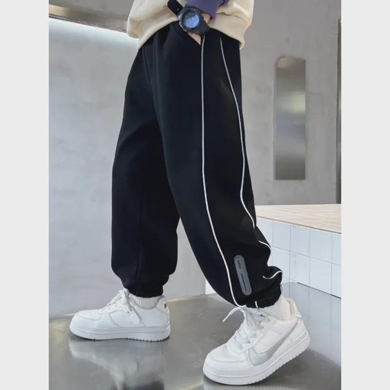 2024 Boys' Winter Casual Sports Sweatpants - Thickened, Plus Velvet
