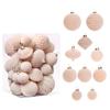 35pcs Flocked Christmas Velvet Ball Pendant Reusable Xmas Tree Ornaments  Xmas Party Favors