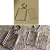 10 Pcs Various Shapes Acrylic Keychain Picture Frame Keyring with Split Rings