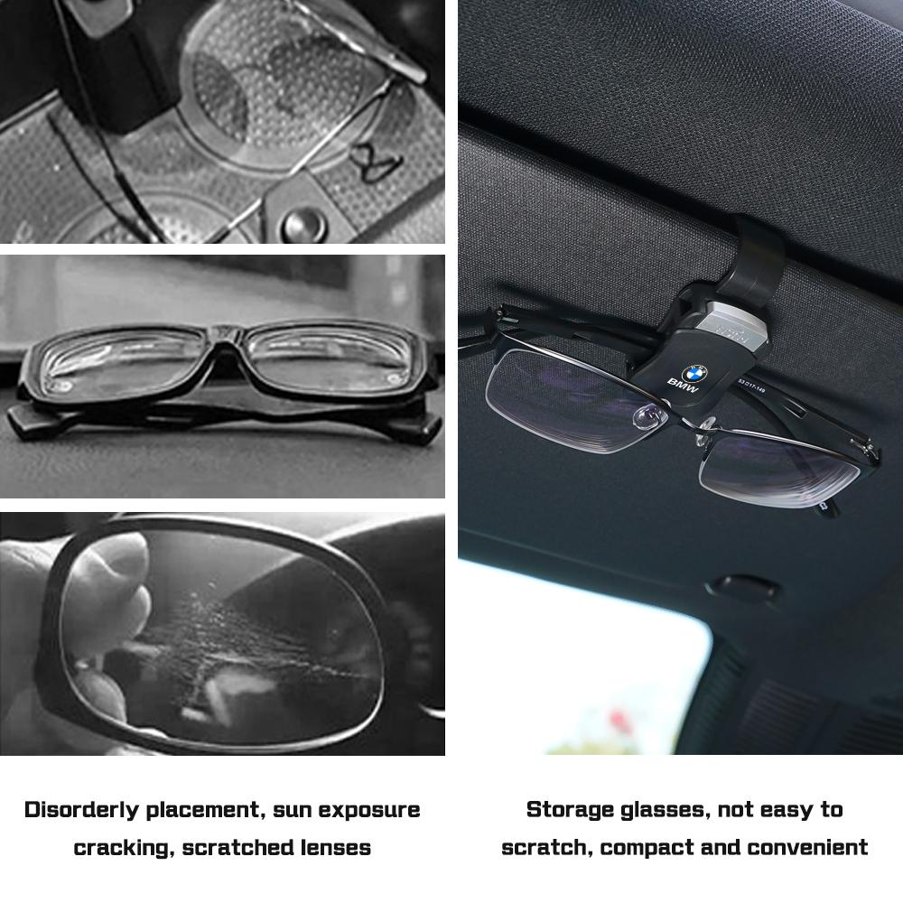 Car Visor Glasses Storage Clip Sunglasses Holder for BMW X1 X3 X4 X5 X6 F15 F16 1 3 5 6 7 Series G30 G32 G11 F48 F39 520 525 320