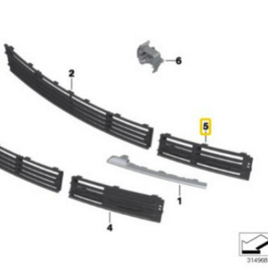 “Front Bumper Grille Fog Light Bezel for BMW F01 7 Series (51117295275/51117295276)”