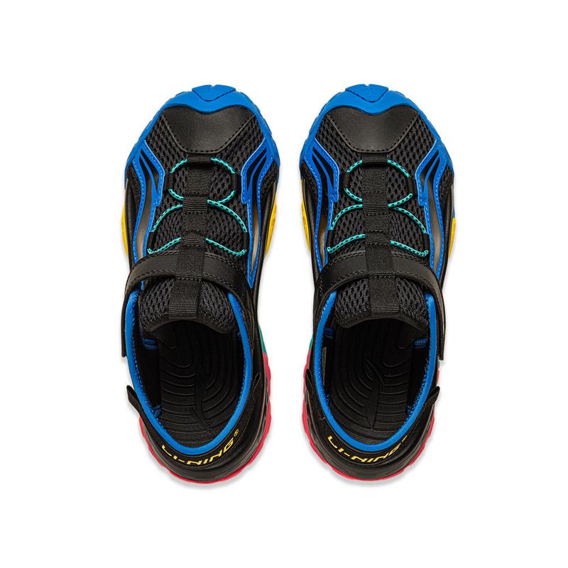 Li Ning Kids Comfortable Versatile Soft Sole Sandals Kids sandals Black YKUU044-1