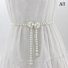 Sweet Bowknot Dress Pearl Waist Chain  Belts For Women Waist Chain