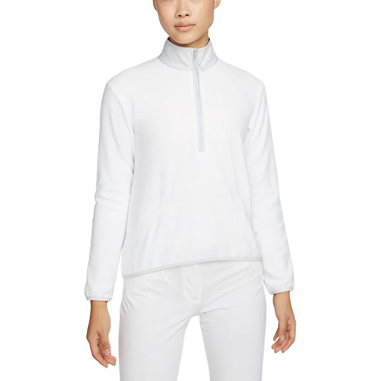 

Nike Therma-Fit Victory Half-Zip Golf Soft Comfortable Fleece Long Sleeve Sweatshirt Women sweatshirt White Photon-Grey DA3237-100 S