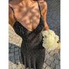 Fashion Slim Polka Dot Lace Suspender Dress 2026 Summer New Slim and Thin Skirt