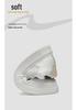 Men's Retro White Platform Sneakers with Thick Sole and Breathable Design