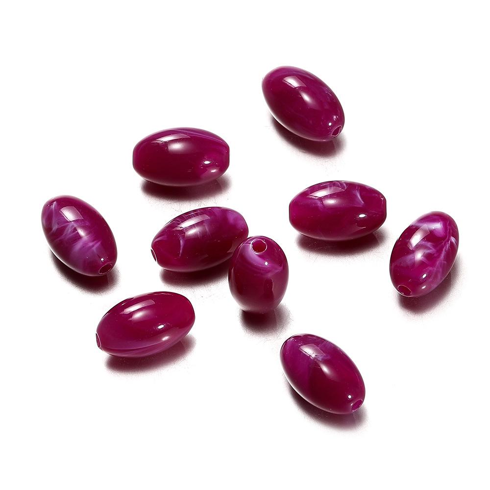 

Разноцветные акриловые бусины имитации нефрита овальной формы, дизайн в виде крупных рисовых зерен 20 pieces - 8.5*13.5mm