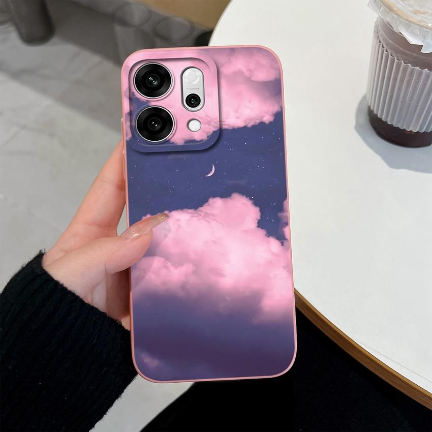 For Oppo Reno14 Pro 14F A5 A5X K13 Phone Cases Table Cartoon Cat Pattern Phone Case Camera Protection Shockproof Silicone Covers For Oppo Bumper Shell