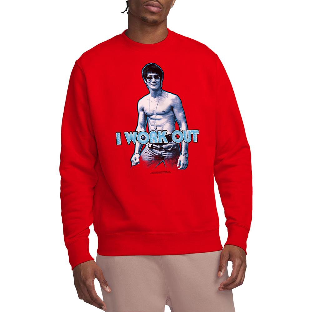 Bruce Lee Unisex Adult I Work Out Sweatshirt