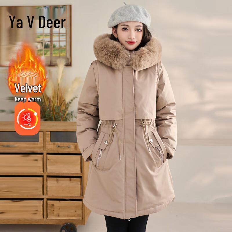 

Yalu Women s Fashion Mid-Length Padded Winter Coat 3XL