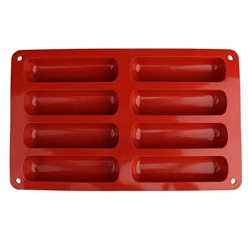 Twinkie Cake Pan Silicone Eclair Mold Finger Shaped Molds Cylinder Silicone Trays for Baking, Soap, Resin, Chocolate Bar