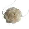 Gothic Elegant Peony Flower Clavicle Chain Necklace Women Bridal Adjustable Choker Marriage Jewelry Y2K Accessories