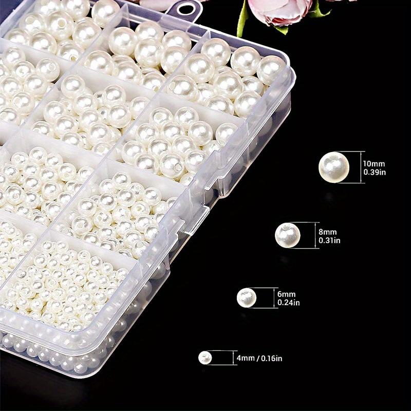 1320Pcs Beads Set for Jewelry Making DIY Crafts Elegant Spacer Beads with Holes Round Beads