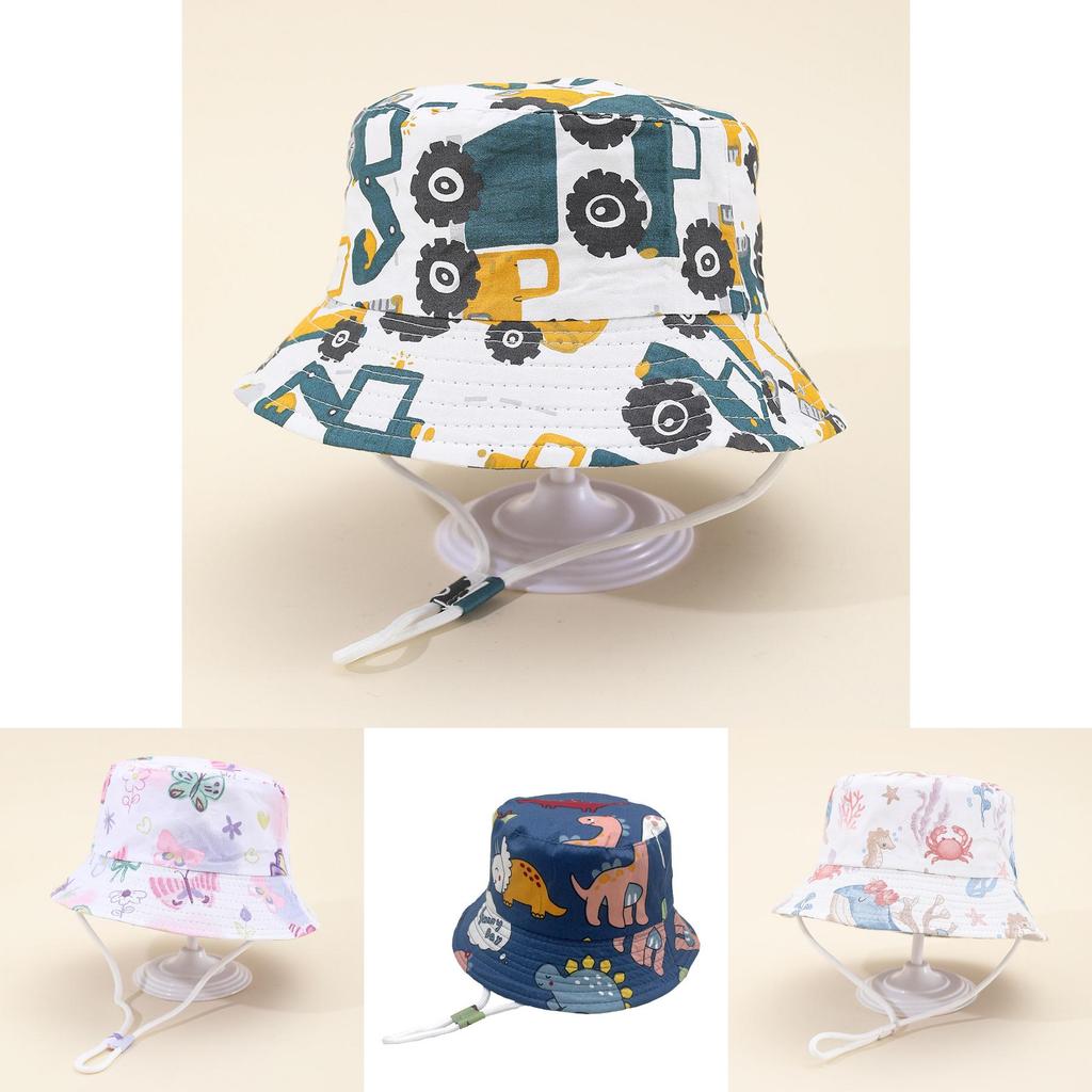 Cartoon Dinosaur Baby Sun Hat With Wide Brim For Outdoor Sun Protection In Spring Summer