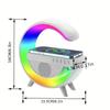 Big G Bluetooth Speaker Charging Mirror LED Clock Wireless Charging Speaker Colorful Ambient Light