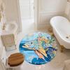 Ocean Fish,Round Area Rug,Carpet Rug for Living Room Bedroom Sofa Playroom Decor,Non-slip Floor Mat